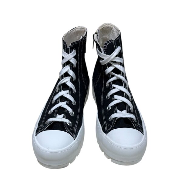 Sincerly Jules Shoes - Sincerely Jules Vespa Women Sneakers Black Canvas Hi Top Chunky Shoes Size 9.5